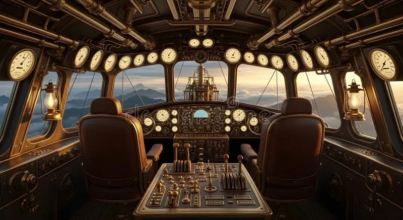 澳门娱乐城APP下载蒸汽飞艇驾驶舱内部